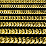 10K Yellow Gold Semi Hollow Miami Cuban Link Chain 6.00 mm