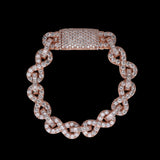 14K Rose Gold Infinity Link Diamond Bracelet