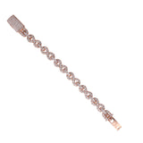 14K Rose Gold Infinity Link Diamond Bracelet