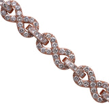14K Rose Gold Infinity Link Diamond Bracelet