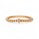14K Yellow Gold 8.20 Carat Prong Set Tennis Diamond Bracelet