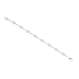 14K White Gold 1.00 Carat Horseshoe Link Diamond Bracelet