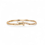 14K Yellow Gold 0.15 Carat Channel Set Diamond Tennis Bracelet