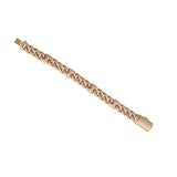 14K Yellow Gold 7.00 Carat Natural Diamond Curb Link Cuban Bracelet