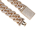 14K Yellow Gold Miami Cuban Diamond Bracelet 137 Gr