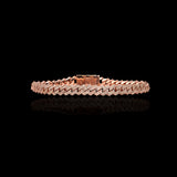 14K Rose Gold 4.80 Carat Mini Cuban Diamond Bracelet