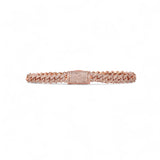 14K Rose Gold 4.80 Carat Mini Cuban Diamond Bracelet