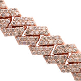 14K Rose Gold 4.80 Carat Mini Cuban Diamond Bracelet