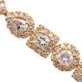 14K Yellow Gold 22.00 Carat Multi Shape Fancy Diamond Bracelet