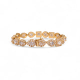 14K Yellow Gold 22.00 Carat Multi Shape Fancy Diamond Bracelet