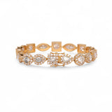 14K Yellow Gold 22.00 Carat Multi Shape Fancy Diamond Bracelet