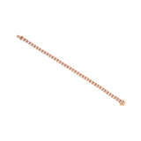 14K Rose Gold 11.00 Carat Prong Set Tennis Diamond Bracelet