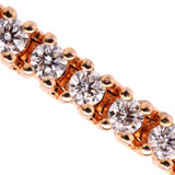 14K Rose Gold 11.00 Carat Prong Set Tennis Diamond Bracelet