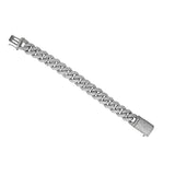 14K White Gold Miami Cuban Diamond Bracelet 112.5 Gr