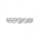 14K White Gold 8.00 Carat Natural Pave Diamond Puffed Mariner Link Bracelet