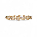 14K Yellow Gold 7.00 Carat Natural Pave Diamond Puffed Mariner Link Bracelet