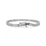 14K White Gold 5.00 Carat Channel Set Tennis Diamond Bracelet