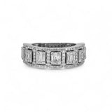 14K White Gold 2.30 Carat Crisscut Halo Natural Diamond Ring