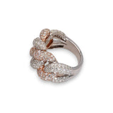 14K Two-Tone Gold 5.00 Carat Natural Diamond Cuban Link Ring