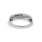 14K White Gold Channel Set Natural Diamond Wedding Ring