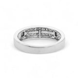 14K White Gold 0.65 Carat Two Row Wedding Diamond Ring