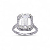 18K White Gold 5.58 Carat Wedding Lab & Natural Diamond Ring