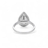 18K White Gold Teardrop 3.79 Carat Wedding Lab Diamond Ring