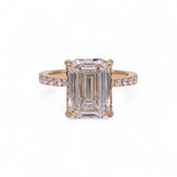 18K Yellow Gold 4.75 Carat Engagement Lab & Natural Diamond Ring