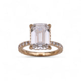 18K Yellow Gold 4.75 Carat Engagement Lab & Natural Diamond Ring