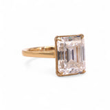 14K Yellow Gold 5.00 Carat Engagement Lab Diamond Ring