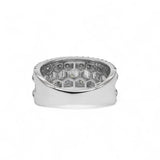 14K White Gold 3.12 Carat Multi Row Anniversary Diamond Ring