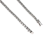 14K White Gold Prong Set 52.75 Carat Lab Diamond Tennis Necklace