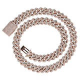 14K Two Tone Miami Cuban Link Diamond Chain 250 Gr