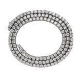 14K White Gold Prong Set 13.00 Carat Lab Diamond Tennis Necklace