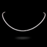 14K White Gold Prong Set 13.00 Carat Lab Diamond Tennis Necklace
