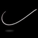 14K White Gold Prong Set 13.00 Carat Lab Diamond Tennis Necklace