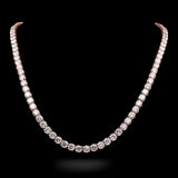 14K Rose Gold Prong Set 71.80 Carat Lab Diamond Tennis Chain