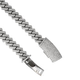 10K White Gold Miami Cuban Link Diamond Chain 133 Gr