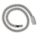 10K White Gold Miami Cuban Link Diamond Chain 133 Gr