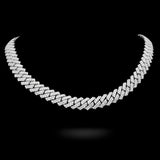 10K White Gold Miami Cuban Link Diamond Chain 133 Gr