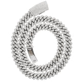 14K White Gold Miami Cuban Link Diamond Chain 235 Gr