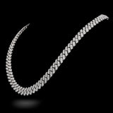 14K White Gold Miami Cuban Link Diamond Chain 235 Gr