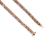 14K Rose Gold Graduated Diamond Tennis Chain 81 Gr