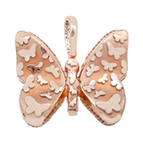 14K Rose Gold Brilliant Butterfly Pendant | 3.60 Carat Marquise-Baguette & Round-Cut Diamond