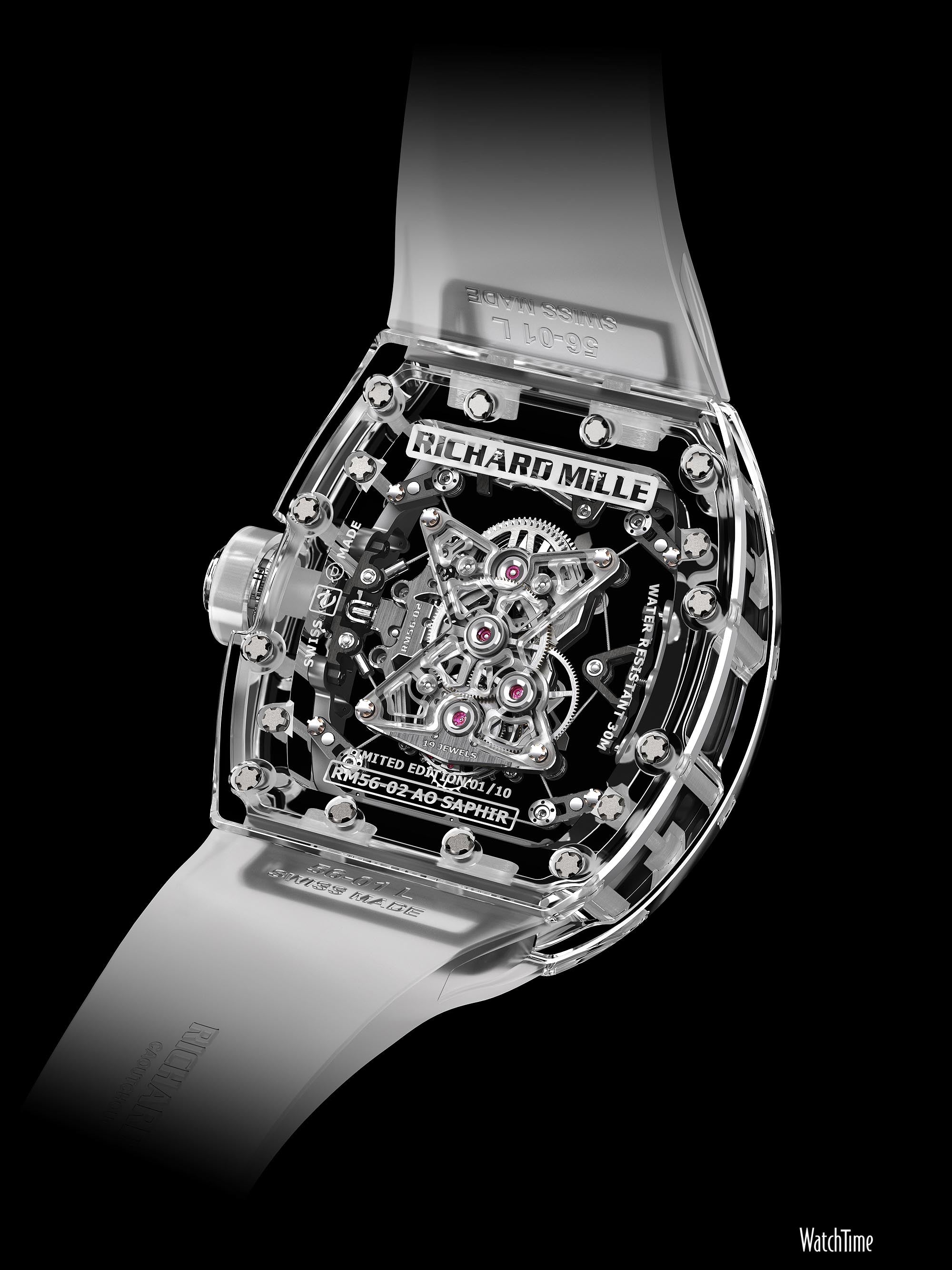 image of the sapphire back of Richard Mille Tourbillon RM 56-02