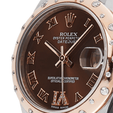 Rolex Datejust 36 - Jubilee Factory Diamond Bezel Chocolate Dial Watch 178341