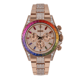 Rolex Cosmograph Daytona - Factory Diamond Rainbow Edition Rose Gold Watch 116595RBOW