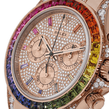 Rolex Cosmograph Daytona - Factory Diamond Rainbow Edition Rose Gold Watch 116595RBOW
