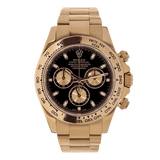 Rolex Cosmograph Daytona - Rose Gold Black Index Dial Watch 116505