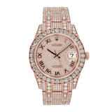 Rolex Datejust 39 - Pearlmaster Rose Gold Factory Diamond Paved Watch 86405RBR